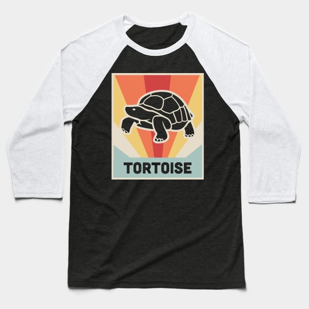 TORTOISE - Vintage 70s Style Poster Baseball T-Shirt by MeatMan